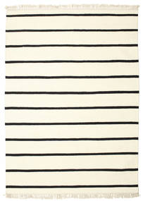  Dorri Stripe - Λευκό/Μαύρα Χαλι 160X230 Σύγχρονα Χειροποίητη Ύφανση Λευκό/Μαύρα (Μαλλί, )