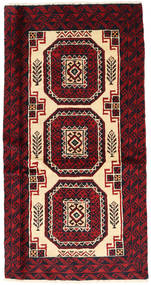 Χαλι Beluch Fine Χαλι 95X183 Σκούρο Κόκκινο/Κόκκινα (Μαλλί, Περσικά/Ιρανικά)