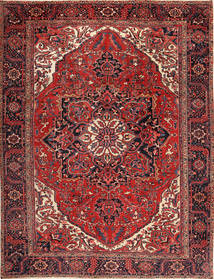  Heriz Χαλι 292X380 Ανατολής Χειροποιητο Σκούρο Κόκκινο/Μαύρα Μεγαλα (Μαλλί, Περσικά/Ιρανικά)