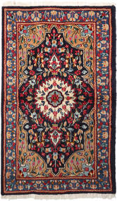  Kerman Χαλι 92X158 Ανατολής Χειροποιητο Μαύρα/Σκούρο Κόκκινο (Μαλλί, Περσικά/Ιρανικά)