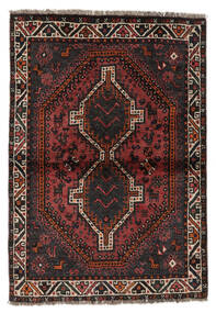  Shiraz Χαλι 107X155 Ανατολής Χειροποιητο Μαύρα/Σκούρο Κόκκινο (Μαλλί, )