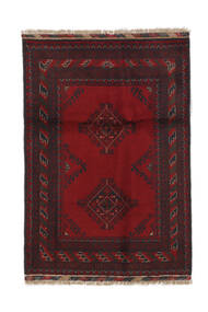  Afghan Khal Mohammadi Χαλι 82X119 Ανατολής Χειροποιητο Μαύρα/Σκούρο Κόκκινο (Μαλλί, )