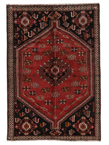 159X229 Χαλι Shiraz Χαλι Ανατολής Μαύρα/Σκούρο Κόκκινο (Μαλλί, Περσικά/Ιρανικά)